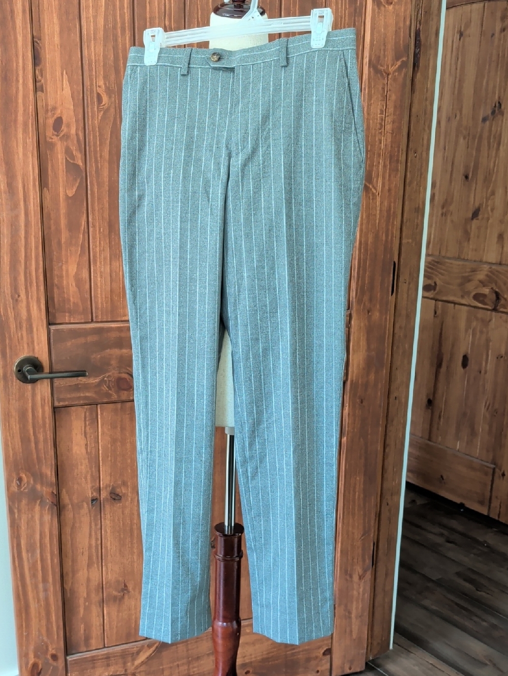 NWT Ralph Lauren Women's Gray Pinstripe Dress Pants - Classic Tailored Fit